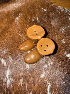 Brown Boot-Shaped Salt & Pepper Shakers